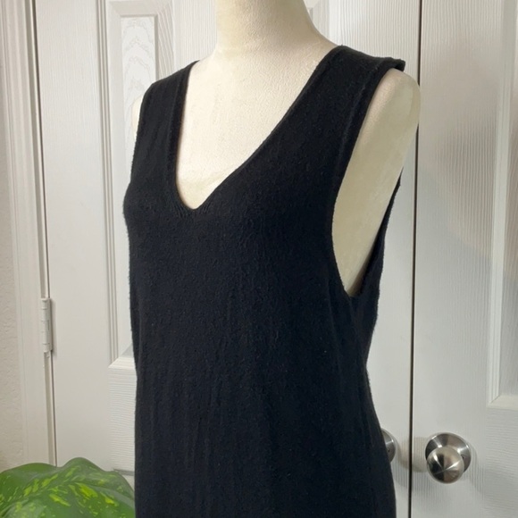 Alchemia Tricot Black Italian Sleeveless V-Neck Maxi Sweater Dress Size S - Picture 9 of 11